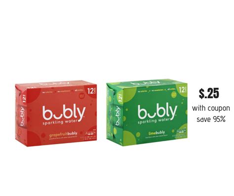 Bubly Sparkling Water 12 Pack Just $.25 with Sale and Coupon Stack ...