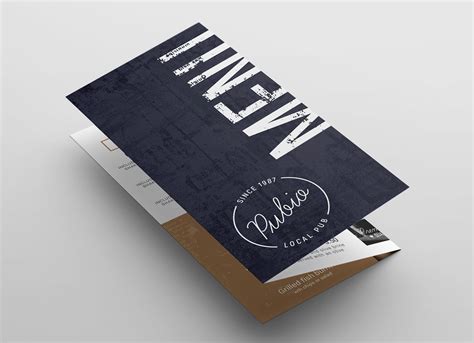 Bar Tri-Fold Menu Template - PSD, Ai & Vector - BrandPacks