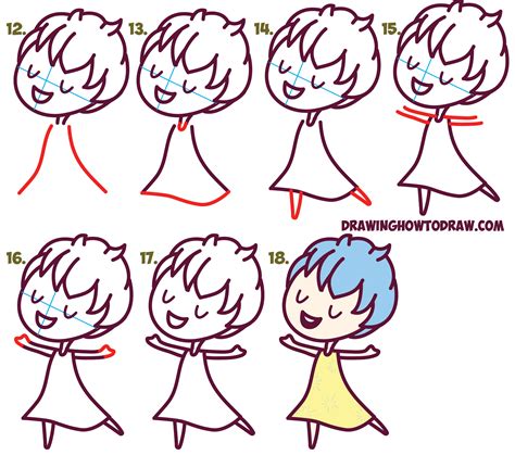 How to Draw Cute Kawaii / Chibi Joy from Inside Out – Easy Step by Step ...