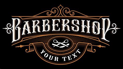 Diseño de logotipo de barbería. 539084 Vector en Vecteezy