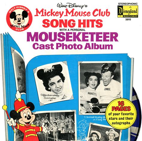 Mickey Mouse Club Song Hits - Walt Disney Soundtrack, Mouseketeer Cast ...