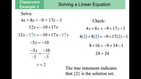 1 1 Solving Linear Equations - YouTube