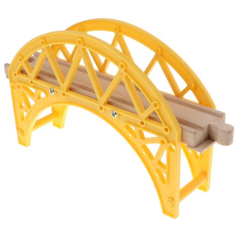 Wooden Trains Railway Set Compatible Accessories - Yellow Bridge – Grandado