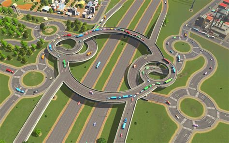 New Interchange Design. 'Looper Interchange'. : r/CitiesSkylines