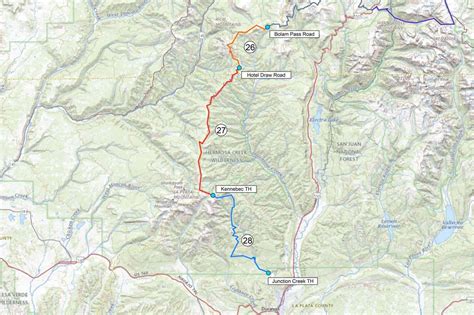 Colorado Trail Segments 25 - 28 Map - TMBtent