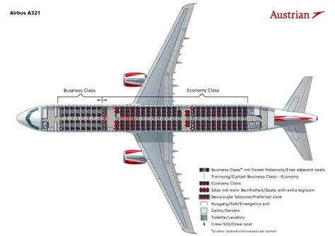 Austrian Airlines Airbus A321 Seating Plan | Airlines, Fleet, Airbus