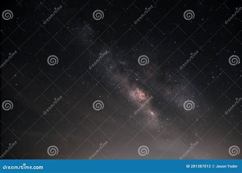 The Milky Way Galaxy Core in Natural Color Stock Photo - Image of ...