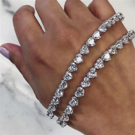 J.R.Dunn Jewelers on Instagram: “Heart shape diamond tennis bracelets ...