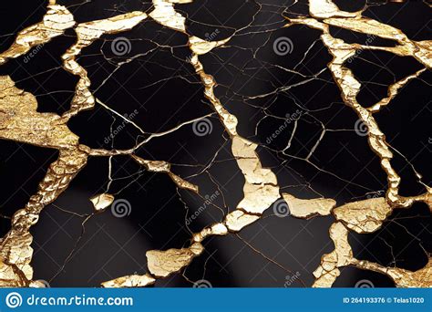 A Black and Gold Marble Pattern with Gold Foil on it S Surface Stock ...