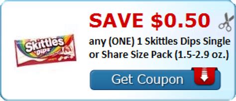 New Skittles Dips Coupon