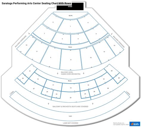 Saratoga Performing Arts Center Seating Chart - RateYourSeats.com