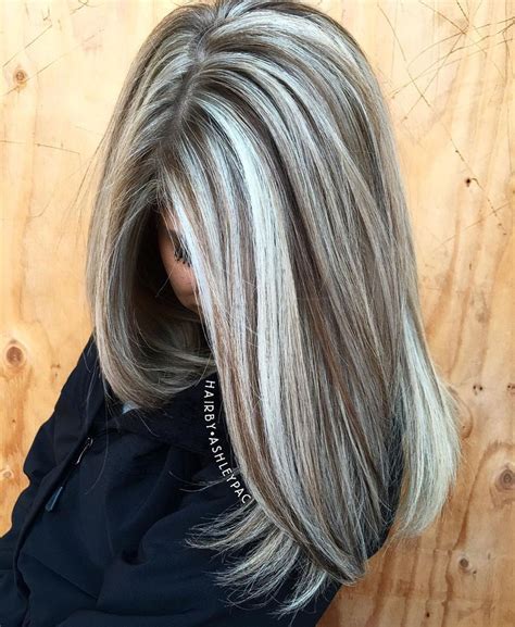 60 Ideas of Gray and Silver Highlights on Brown Hair | Gray hair ...