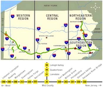 A Simple PA Turnpike Map