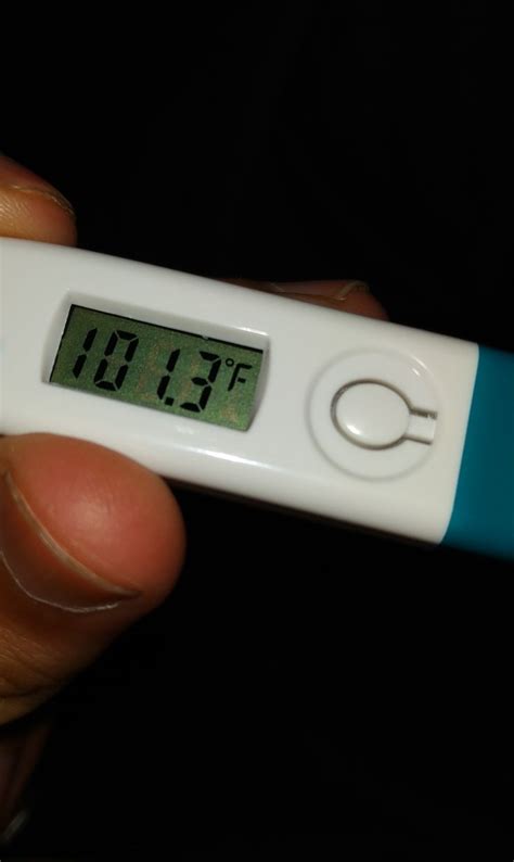 I'm having somewhat high fever today. Here's the pic of the thermometer ...