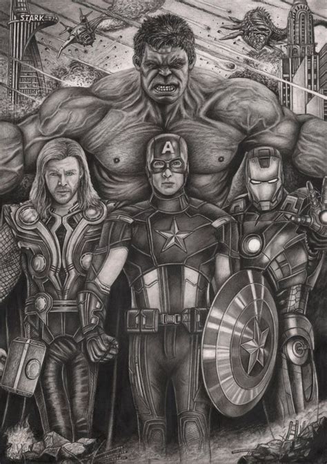 Graphite Drawings | The Avengers' graphite drawing by Pen-Tacular ...