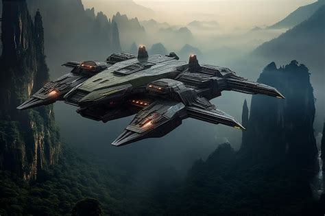 Premium AI Image | futuristic aircraft