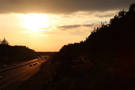 Highway On Sunset Free Stock Photo - Public Domain Pictures