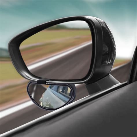 Convex Clip On Half Oval Rearview Blind Spot Mirror For Car Auto ...