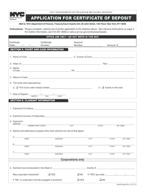 Certificate of Deposit 2015-2024 Form - Fill Out and Sign Printable PDF ...