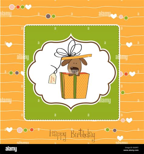 funny birthday card with dog Stock Photo - Alamy