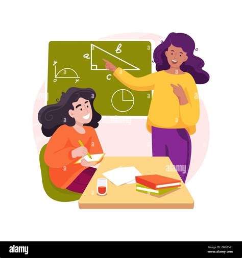 Math tutor isolated cartoon vector illustration Stock Vector Image ...