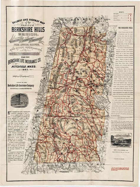 The "Famous Berkshire Hills" - Rare & Antique Maps