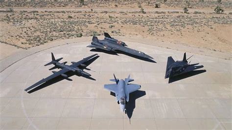 Lockheed Martin's Skunk Works creations: the SR-71 Blackbird, the F-117 ...