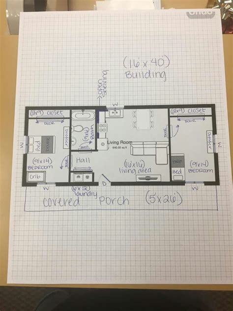 16x40 cabin floorplans | Shed house plans, Shed to tiny house, Cabin ...