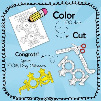 100th Day Glasses | 100th Day of School Craft by Craftiria School