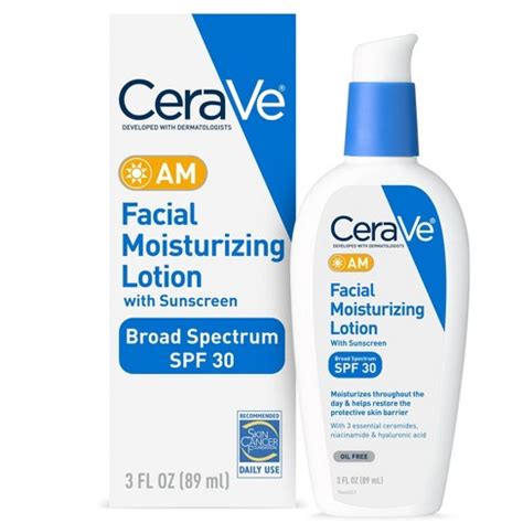 Cerave Face Moisturizer With Sunscreen, Am Facial Moisturizing Lotion ...