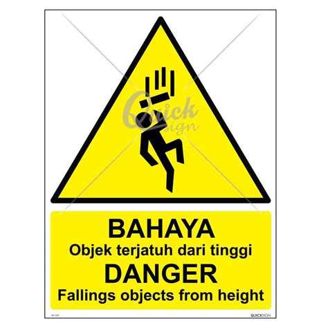 WS029 - Danger Falling Objects Signage - Safetyware Sdn Bhd