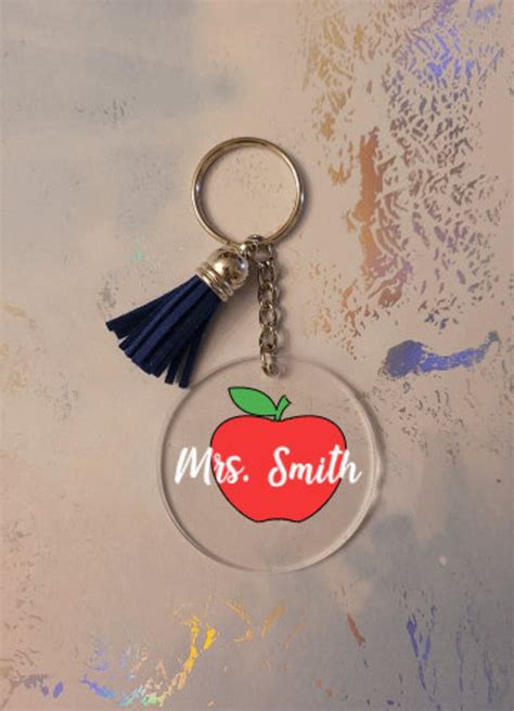 Custom Teacher's Keychain Personalized Teacher Appreciation Keychain ...