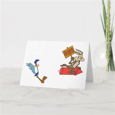 Wile E Coyote and ROAD RUNNER™ Acme Products 5 2 Card | Zazzle.com