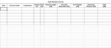 FREE 5+ Cash Receipts Journal Forms in Excel