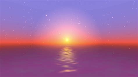 4K Relaxing Kawaii Sunset - Cartoon Moving Background #AAVFX #Sea - YouTube