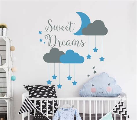 Sweet Dreams Wall Decal Baby Nursery Wall Decal Quote Sweet | Etsy