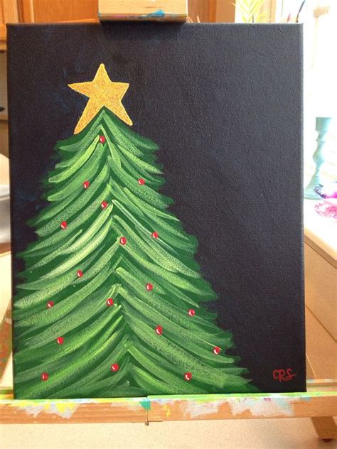 Christmas Paintings Easy Christmas Tree