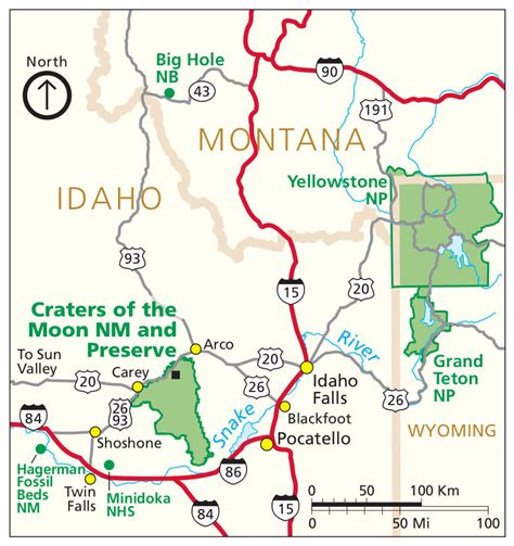 Craters of the Moon Maps | NPMaps.com - just free maps, period.