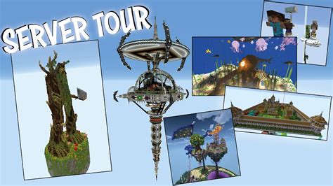 20 AMAZING Minecraft Build Ideas | Minecraft Skyblock Server Tour ...