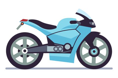 Motorcycle Side View. Cartoon Transport. Graphic by yummybuum ...