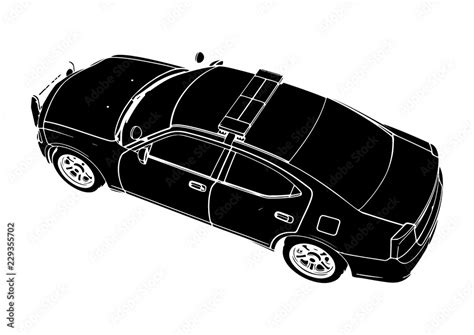 silhouette police car vector Stock Vector | Adobe Stock