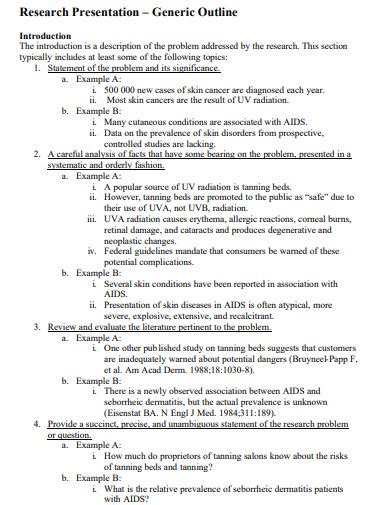 Presentation Outline - 10+ Examples, Format, How to Construct, PDF