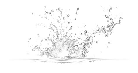 Vector Water Splash Black And White