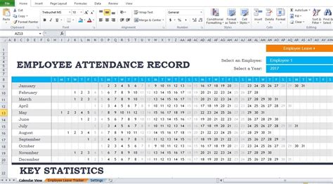 Employee Attendance Report Template - Excel Tmp