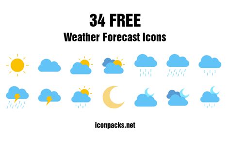 34 Free Weather Forecast SVG, PNG Icons