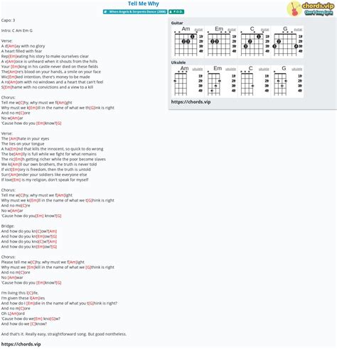 Chord: Tell Me Why - P.O.D. - tab, song lyric, sheet, guitar, ukulele ...