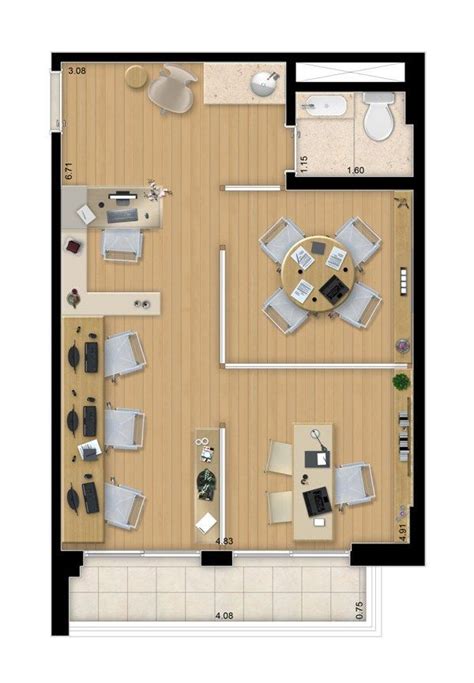 Small Office Floor Plan - floorplans.click