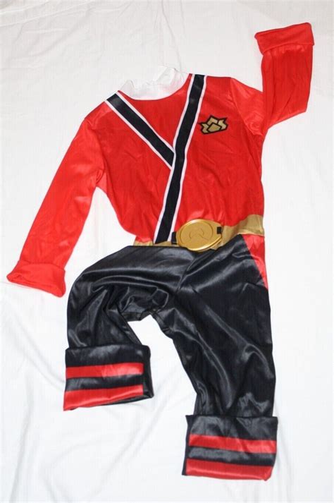 Classic Kids Power Ranger Samurai costume Red Leader … - Gem