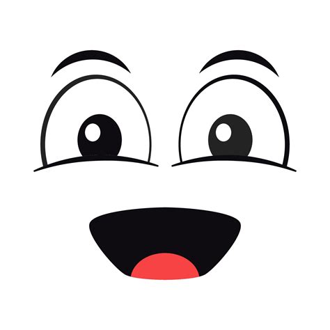 Cartoon smily face with open eyes vector illustration 24268926 Vector ...