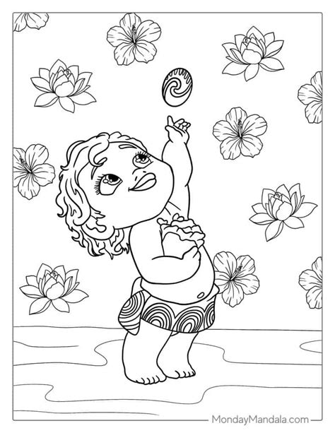 Free Printable Baby Moana Coloring Pages Coloring Pages